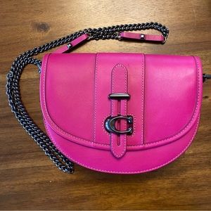 COACH Leather Crossbody Bag Magenta